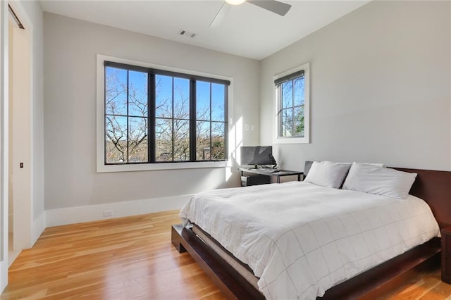 1068 Amsterdam Avenue Ne, Atlanta, GA 30306 - bedroom featuring ceiling fan and light hardwood / wood-style floors