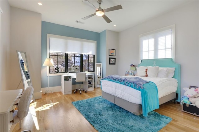 1068 Amsterdam Avenue Ne, Atlanta, GA 30306 - bedroom with ceiling fan and light hardwood / wood-style flooring