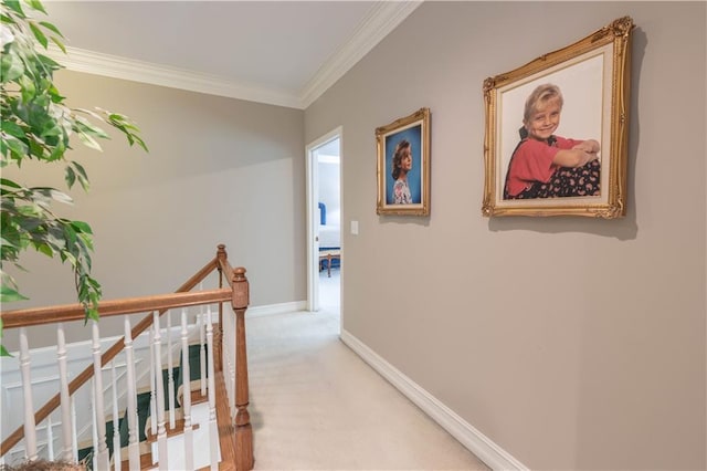 54 Old Fuller Mill Road Ne, Marietta, GA 30067 - hall featuring light colored carpet and ornamental molding