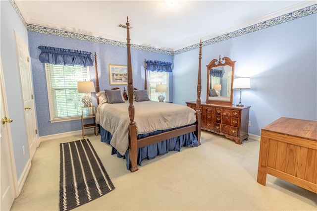 54 Old Fuller Mill Road Ne, Marietta, GA 30067 - bedroom with light colored carpet and ornamental molding