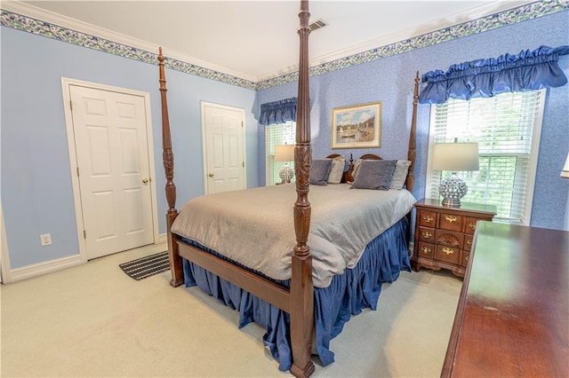 54 Old Fuller Mill Road Ne, Marietta, GA 30067 - bedroom with ornamental molding and light carpet