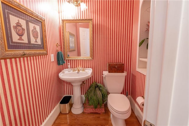 54 Old Fuller Mill Road Ne, Marietta, GA 30067 - bathroom with toilet and hardwood / wood-style flooring