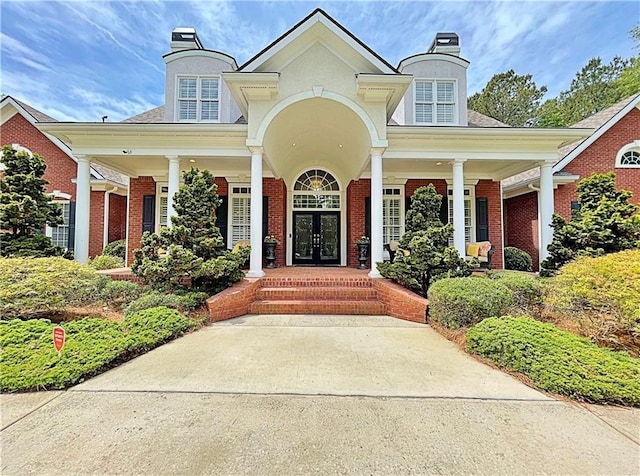 view of front of property featuring a porch