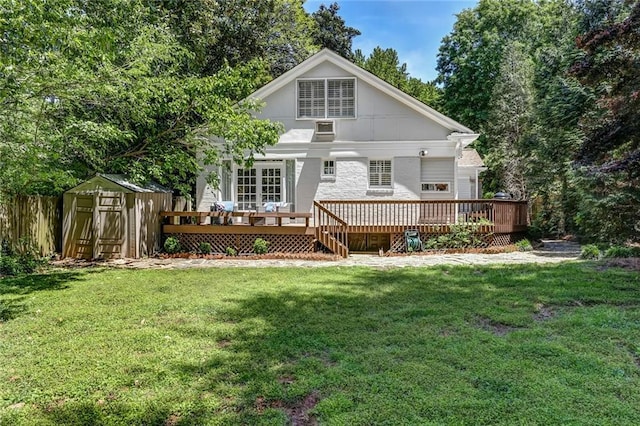 3248 W Shadowlawn Avenue Ne, Atlanta, GA 30305 - rear view of house featuring a wooden deck and a lawn