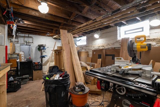 view of basement