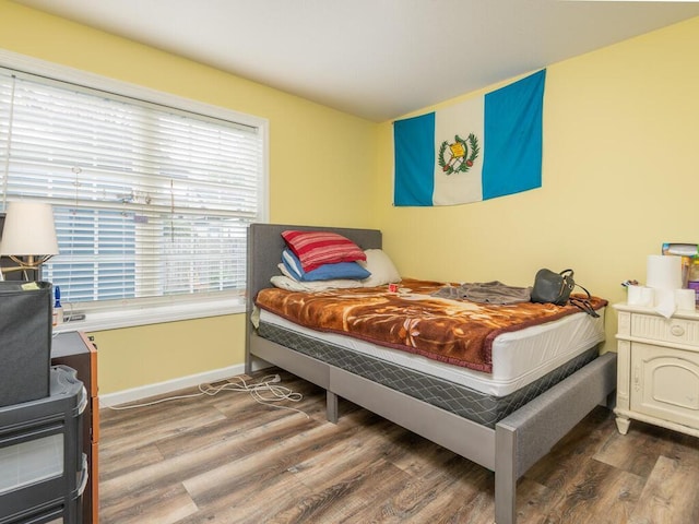 bedroom featuring dark wood-type flooring