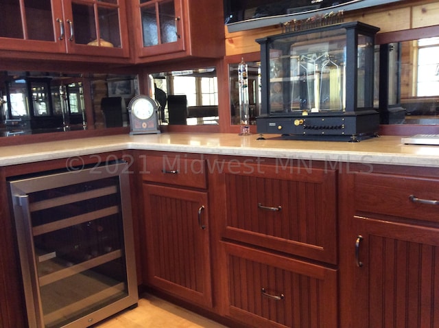 24557 Walden Rd, Rochert, MN 56578 - bar featuring wine cooler