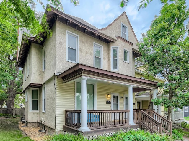 view of front of property with a porch