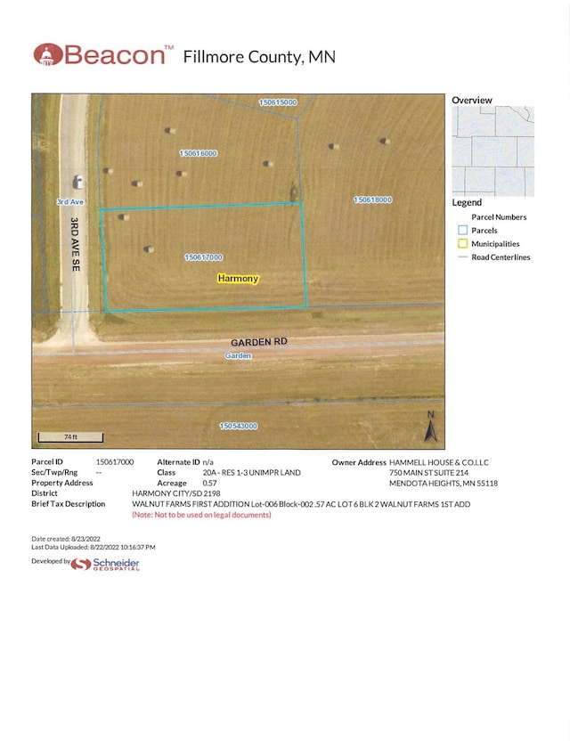 Listing photo 2 for LOT6, BLK2 3rd Ave SE, Harmony MN 55939