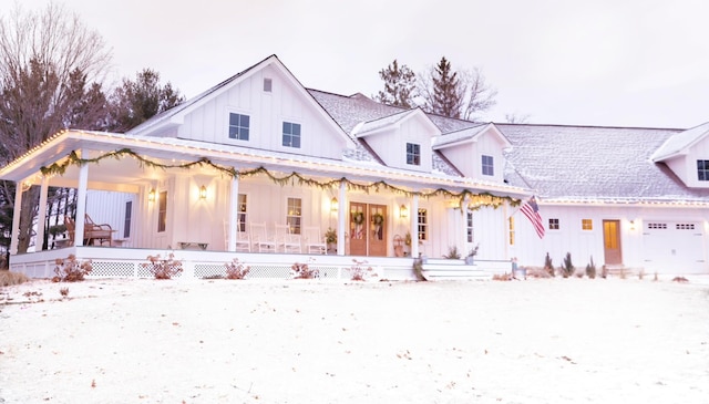 view of front of home with covered porch