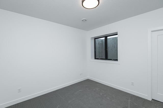 2811 Wildflower Ln SW, Rochester, MN 55902 - empty room with dark carpet, a textured ceiling, and baseboards