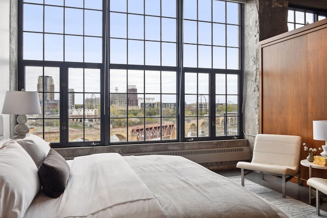 bedroom featuring a high ceiling