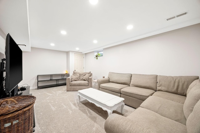 625 5th Ave S, Hopkins, MN 55343 - carpeted living area featuring recessed lighting and baseboards