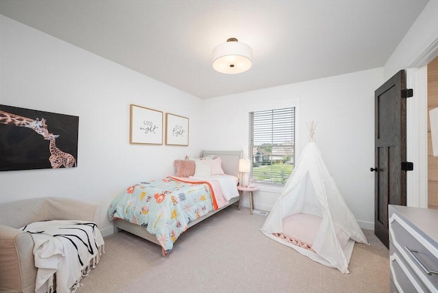 view of carpeted bedroom