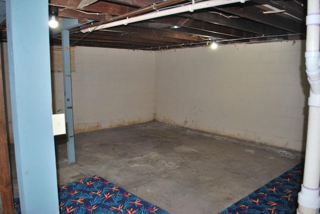 view of basement