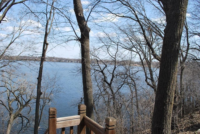 view of property view of water