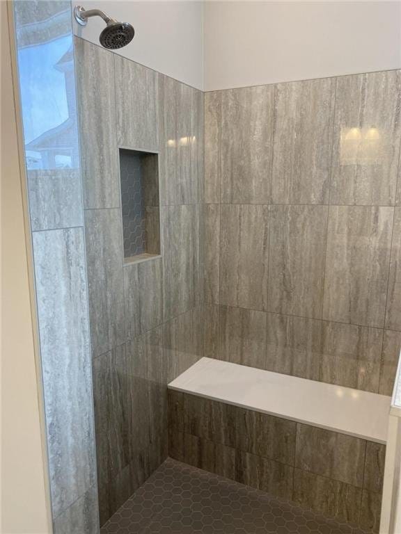 bathroom with walk in shower