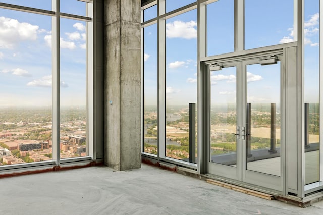 interior space featuring plenty of natural light and french doors