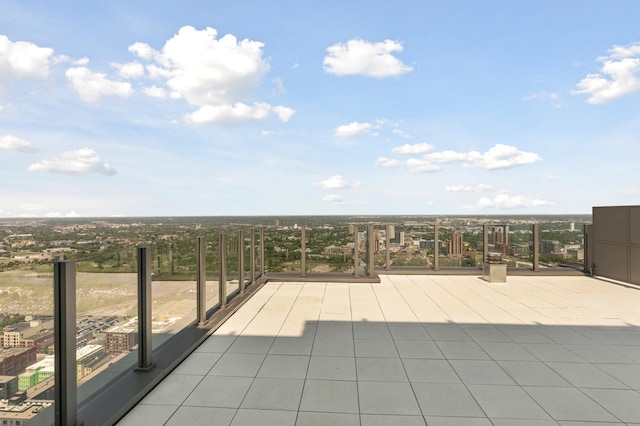 view of terrace with a balcony