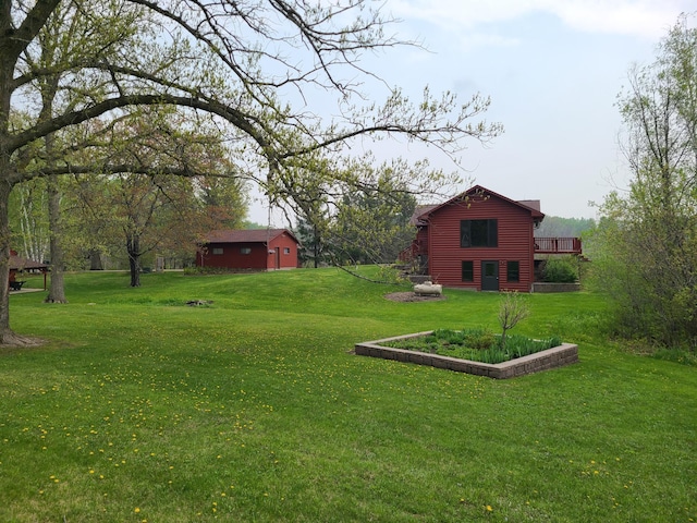 38257 Dove St, Spencer Twp, MN 56431 - view of yard with a deck