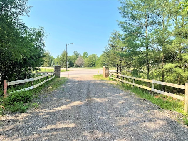 view of street featuring a rural view