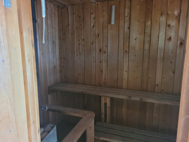 view of sauna