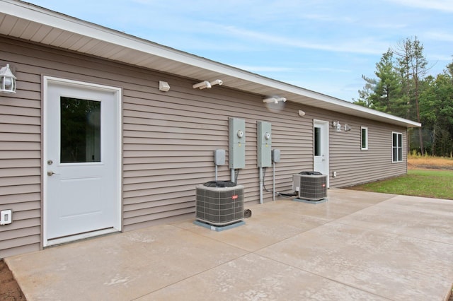 view of patio / terrace featuring central AC