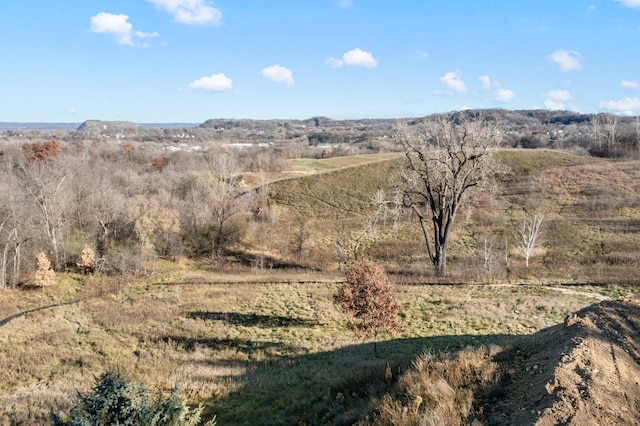 mountain view with a rural view