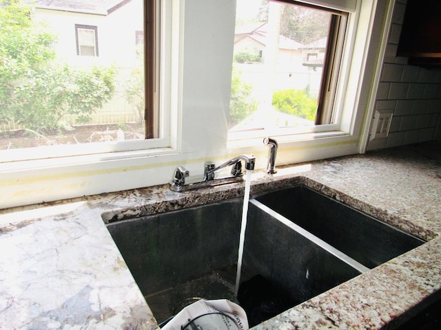 interior details with sink