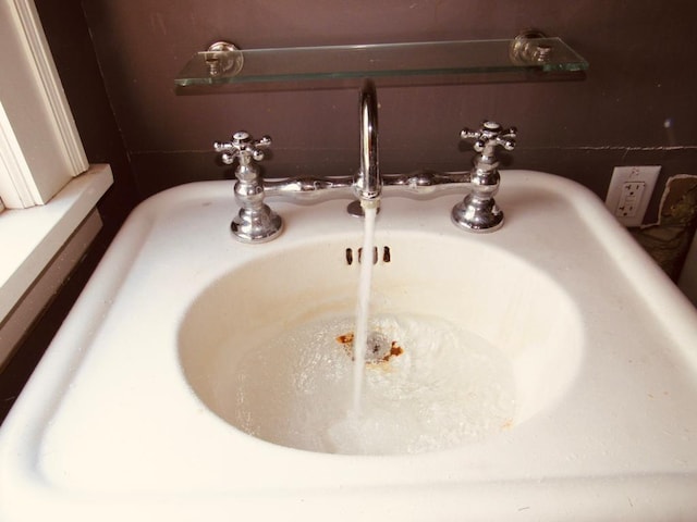 interior details featuring sink