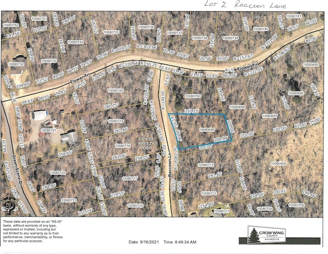 LOT2 Raccoon Ln, Breezy Point MN, 56472 land for sale