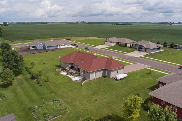 drone / aerial view featuring a rural view