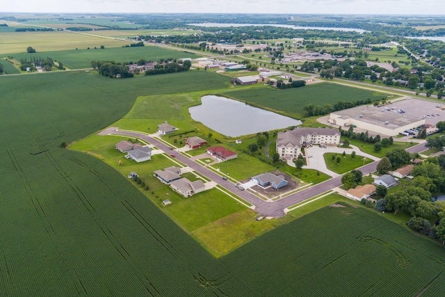 drone / aerial view with a rural view