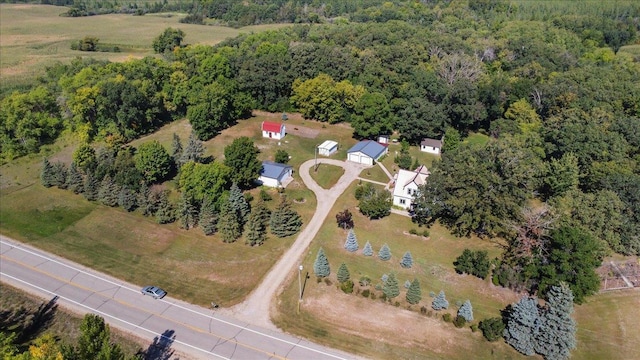 aerial view with a rural view