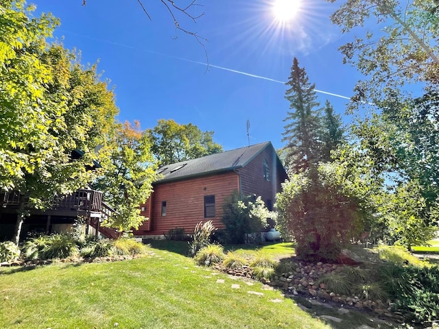 29724 387th St, Waubun, MN 56589 - view of green lawn featuring a deck