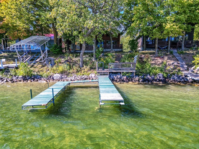 29724 387th St, Waubun, MN 56589 - dock area featuring a water view