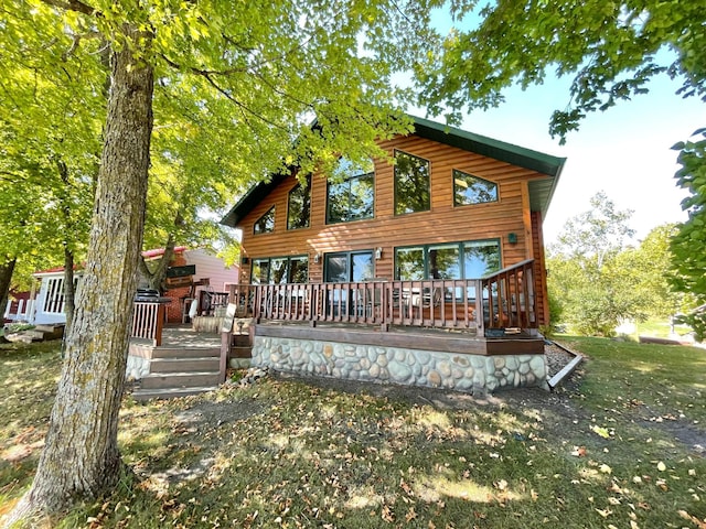 29724 387th St, Waubun, MN 56589 - back of house featuring a deck