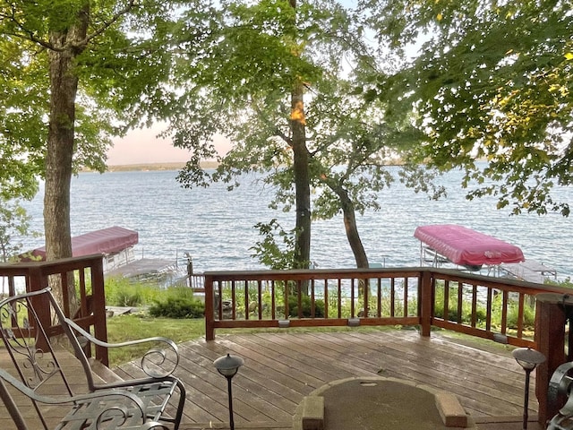 29724 387th St, Waubun, MN 56589 - wooden deck featuring a water view