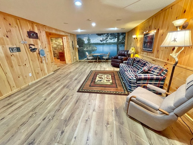 29724 387th St, Waubun, MN 56589 - living area with wooden walls and wood finished floors