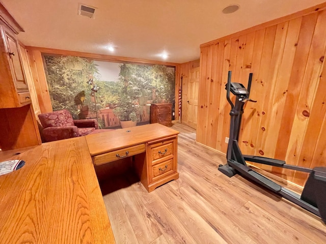 29724 387th St, Waubun, MN 56589 - office space featuring light wood-style floors and wood walls