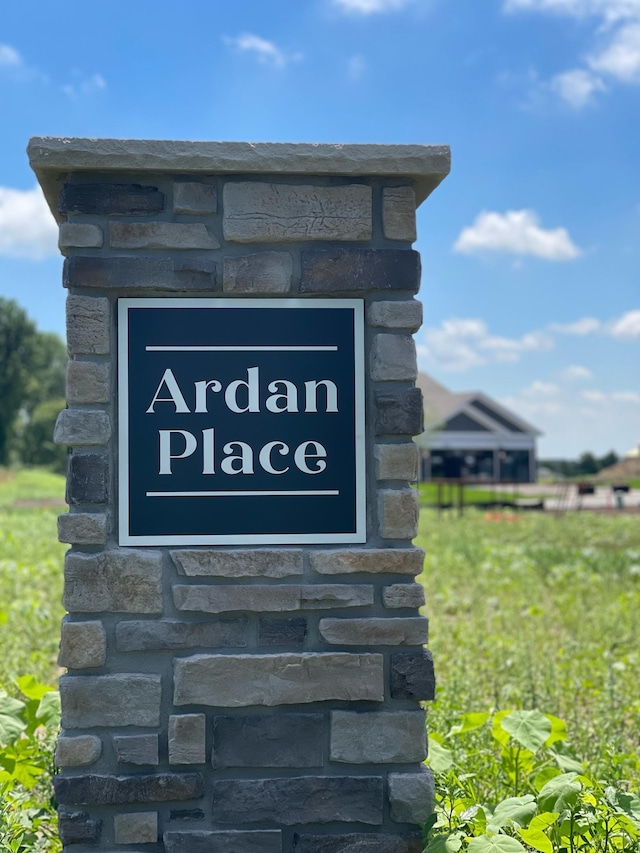 view of community sign