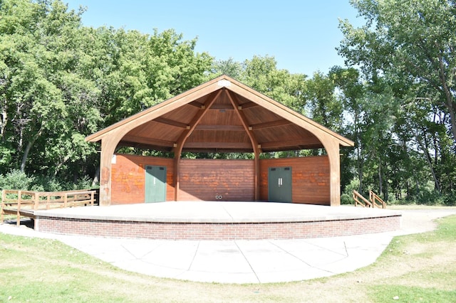 surrounding community with a gazebo