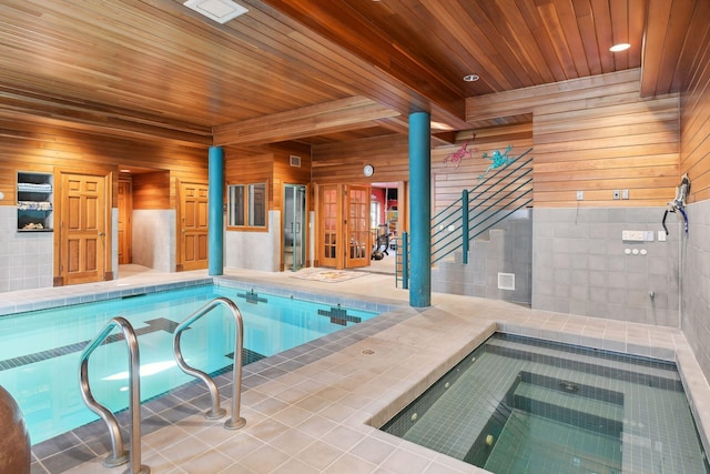 17950 Breezy Point Rd, Woodland, MN 55391 - indoor pool with a hot tub