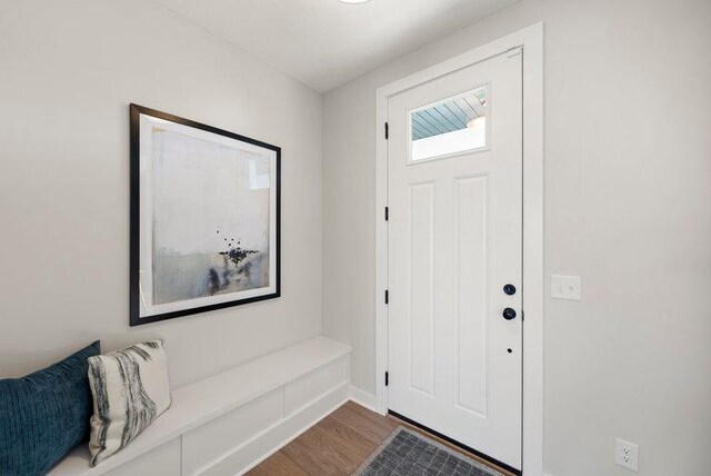 entryway featuring hardwood / wood-style floors