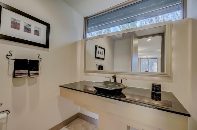 bathroom with vanity