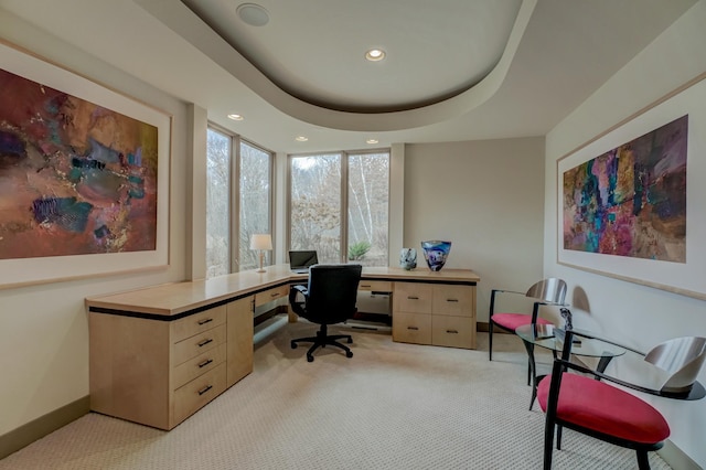 1 Capaul Woods Ct, North Oaks, MN 55127 - office with light carpet and recessed lighting