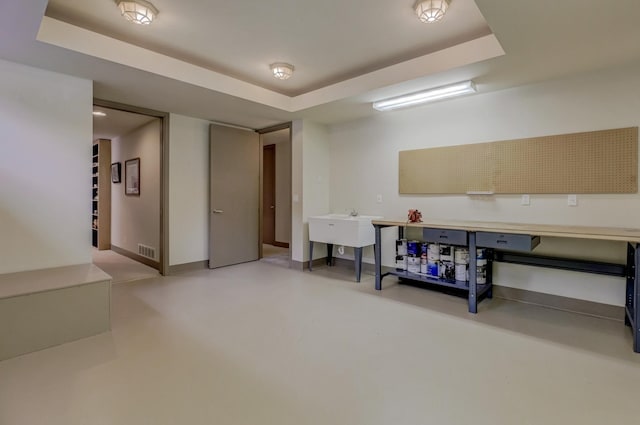 1 Capaul Woods Ct, North Oaks, MN 55127 - basement with a sink and a workshop area