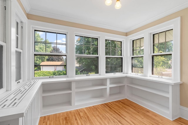 unfurnished sunroom with a healthy amount of sunlight