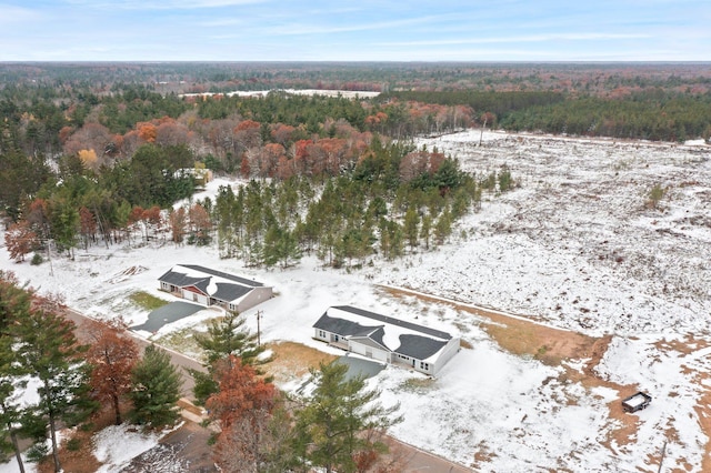 view of snowy aerial view