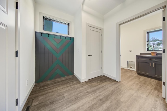 entryway featuring light hardwood / wood-style floors